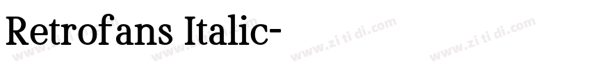 Retrofans Italic字体转换